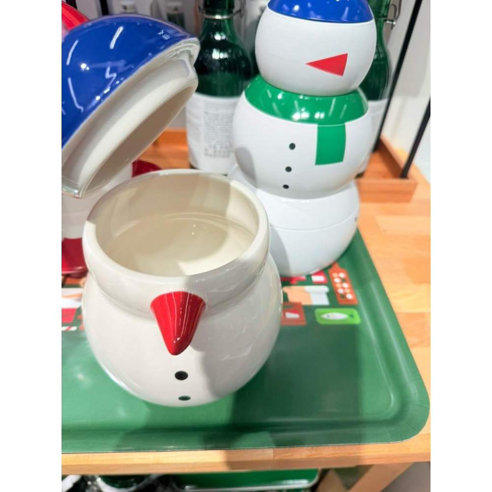 IKEA 現貨 VINTERFINT 2025 附蓋萬用罐3件組 金屬 可堆疊 陶瓷 聖誕老人 雪人 聖誕節 交換禮物-細節圖5