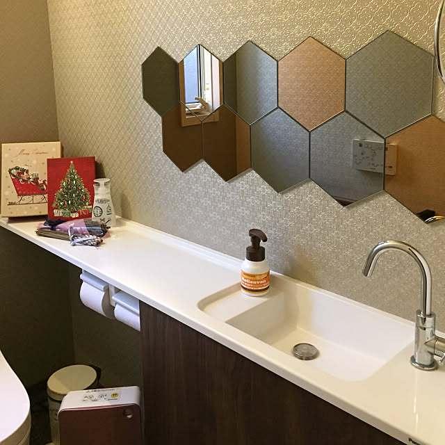 IKEA代購附發票 HÖNEFOSS 鏡子 鏡面貼 鏡子貼 六角玻璃鏡面 六邊形鏡子 18x21公分 10 件裝 六角鏡-細節圖5