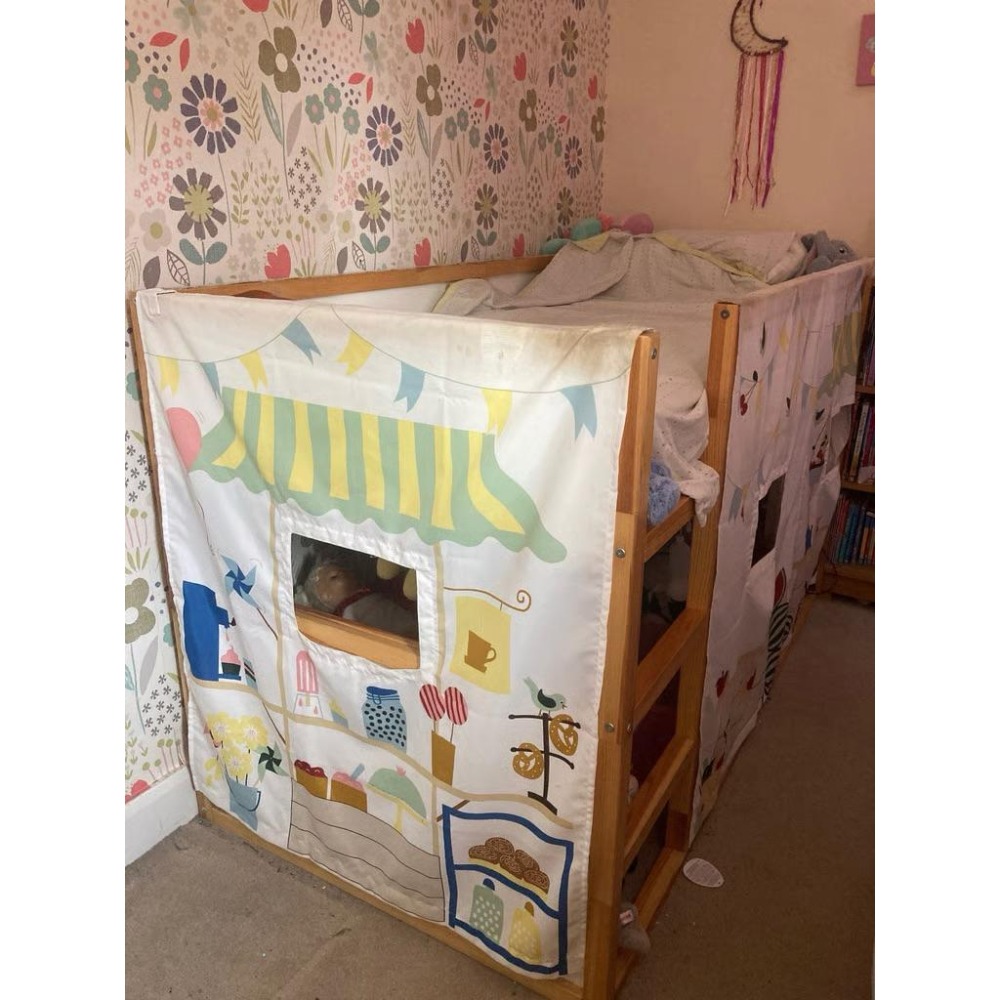 IKEA代購 KURA 床簾, 市場圖案 餐車設計 僅適用於KURA翻轉式兒童床-細節圖3