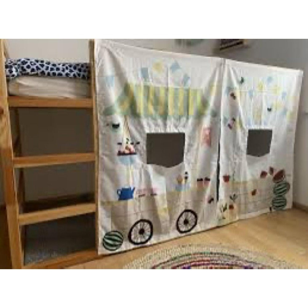 IKEA代購 KURA 床簾, 市場圖案 餐車設計 僅適用於KURA翻轉式兒童床-細節圖5