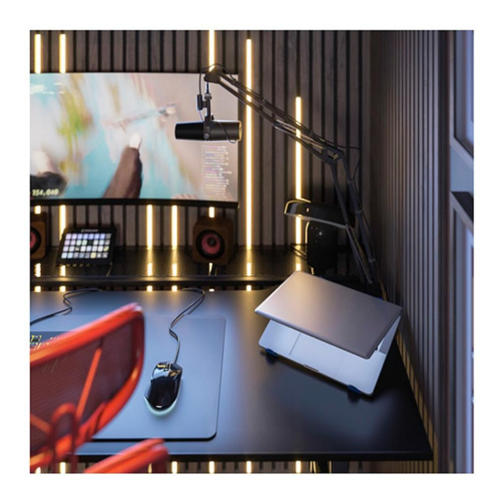 IKEA代購 LÅNESPELARE 筆記型電腦墊, 可摺合/藍色 平板電腦架 筆電支架-細節圖4