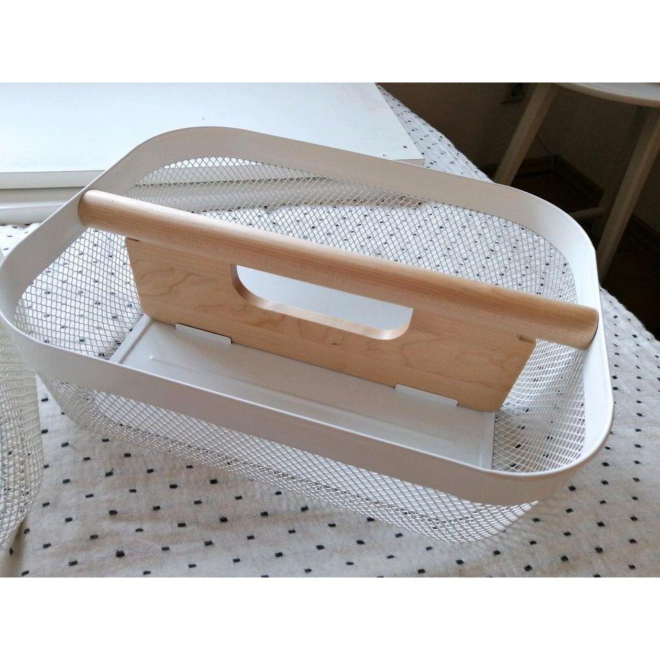IKEA代購 RISATORP 收納籃連隔層 文具收納盒 鋼質網籃 鋼質收納籃 手提多功能桌上收納盒 桌面收納籃 咖啡桌-細節圖2