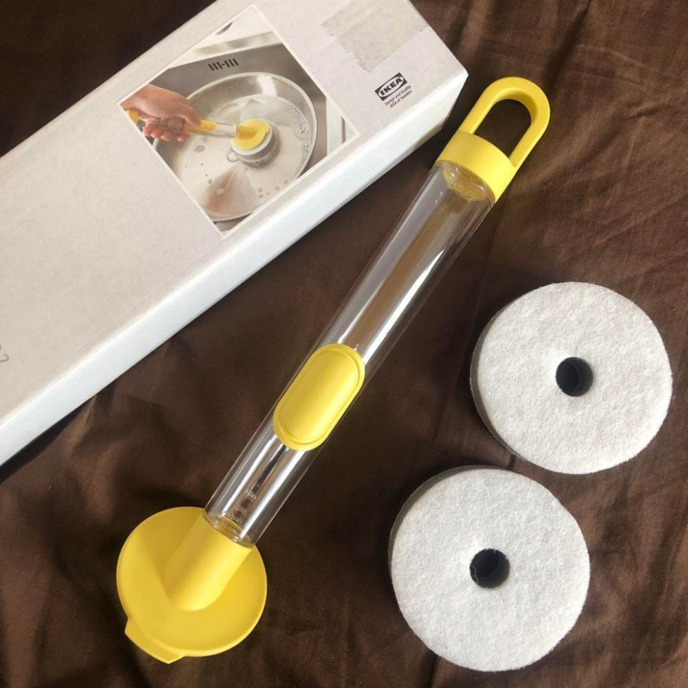 IKEA代購  VIDEVECKMAL海綿附給皂器3件組, 淺綠色 菜瓜布-細節圖2