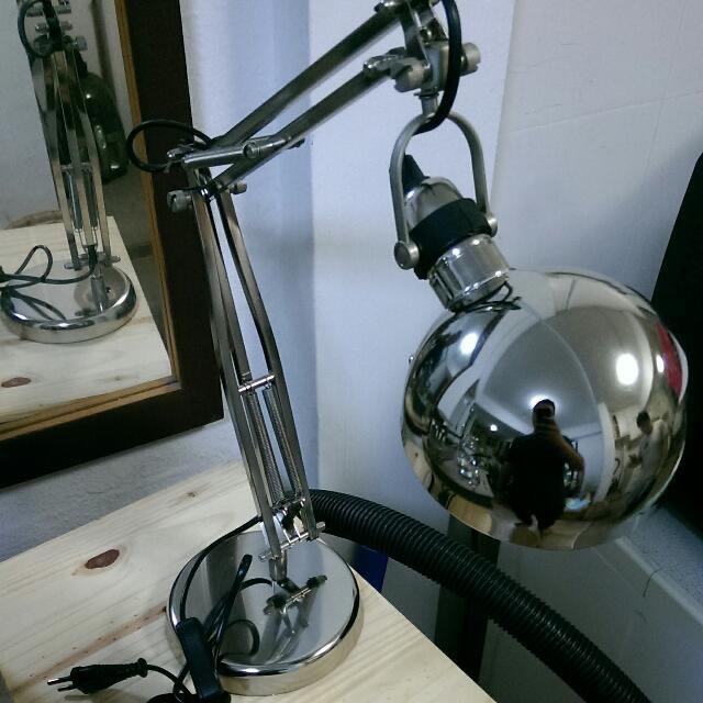 IKEA正品 米色 FORSÅ /FORSA 鍍鎳工作燈 鋼質工作燈 LED 檯燈 桌燈 桌燈 閱讀燈 工作燈-細節圖3