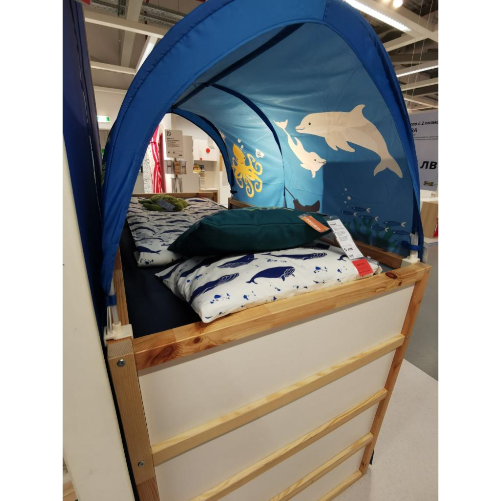 🌈IKEA代購  2023一起睡在太空中/海洋裡  KURA 床頂篷  兒童帳篷 遊戲帳 適用於KURA床架-細節圖5