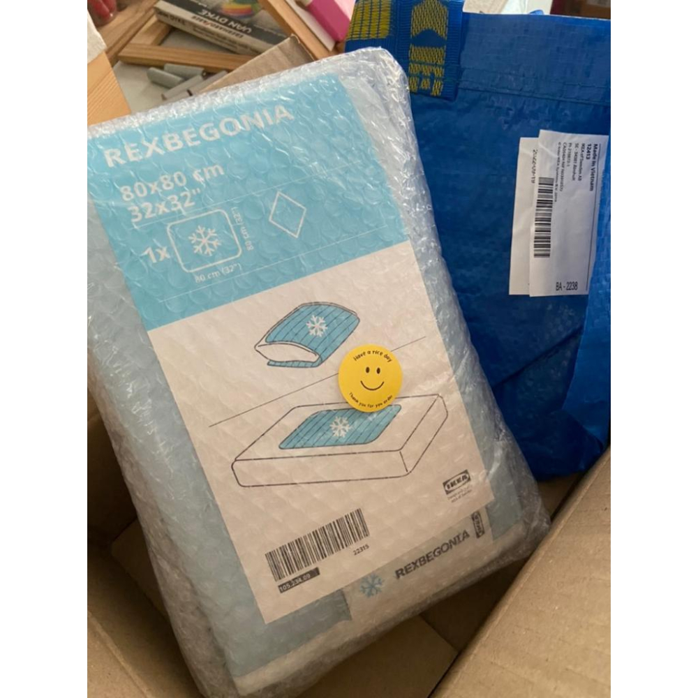 IKEA代購 REXBEGONIA 降溫涼墊 80x80公分 涼感床墊 消暑涼墊 涼感睡墊 夏天降溫 寵物可用 對抗炎熱-細節圖3