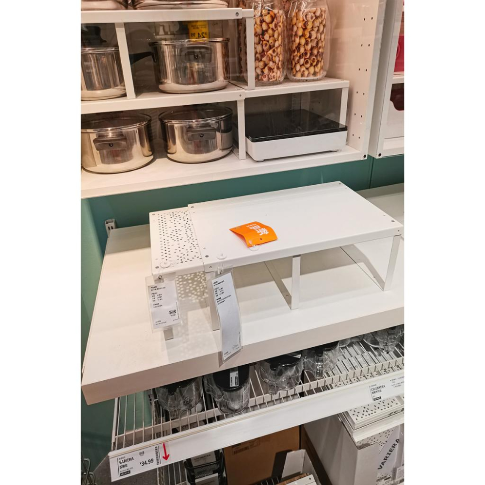 IKEA代購 VARIERA 隔板 層架  層板 加高層板 增加收納空間 單層隔板 層架 鋼層架 加高收納-細節圖7