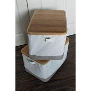 IKEA代購  RABBLA 附蓋收納盒 收納盒 收納籃 布收納盒-細節圖2