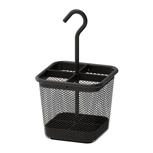 IKEA代購 餐具收納籃, 碳黑色 文具收納籃 廚房用品 掛籃-細節圖2