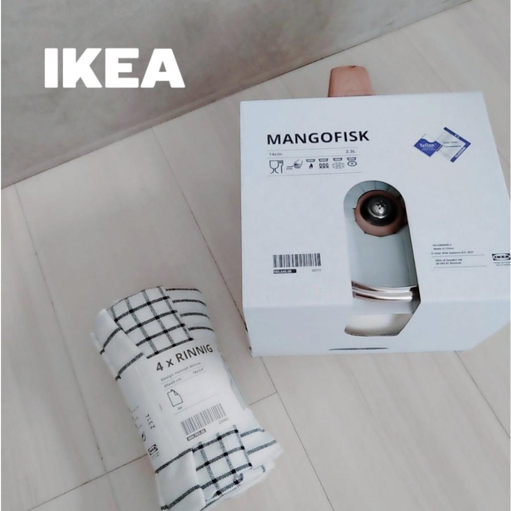 IKEA未拆封絕版品 MANGOFISK 單柄鍋附蓋 白色  2.3 公升 一人份鍋 不沾鍋 牛奶鍋 電磁爐可用 泡麵鍋-細節圖3
