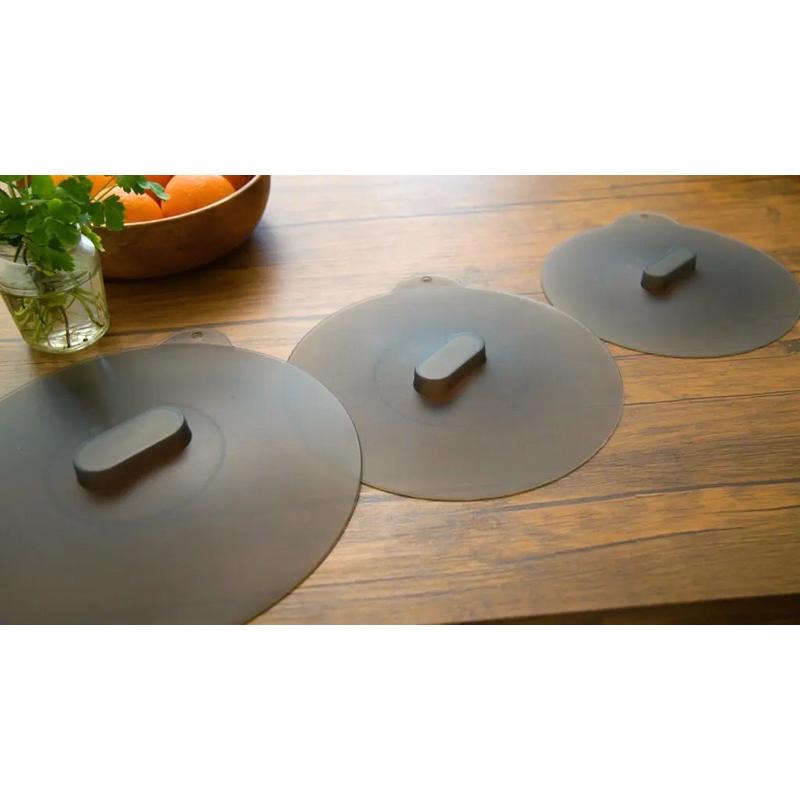 IKEA 代購 KLOCKREN 附發票  矽膠萬用蓋 3件組, 矽膠 圓形通用蓋 密封矽膠萬用蓋 鍋蓋 萬用蓋-細節圖2