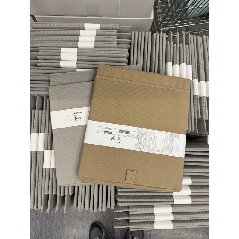 IKEA正品附發票 灰色 KOSINGEN收納盒 drona收納盒 33X38X33公分 儲物盒 四格八格 層架收納盒-細節圖3