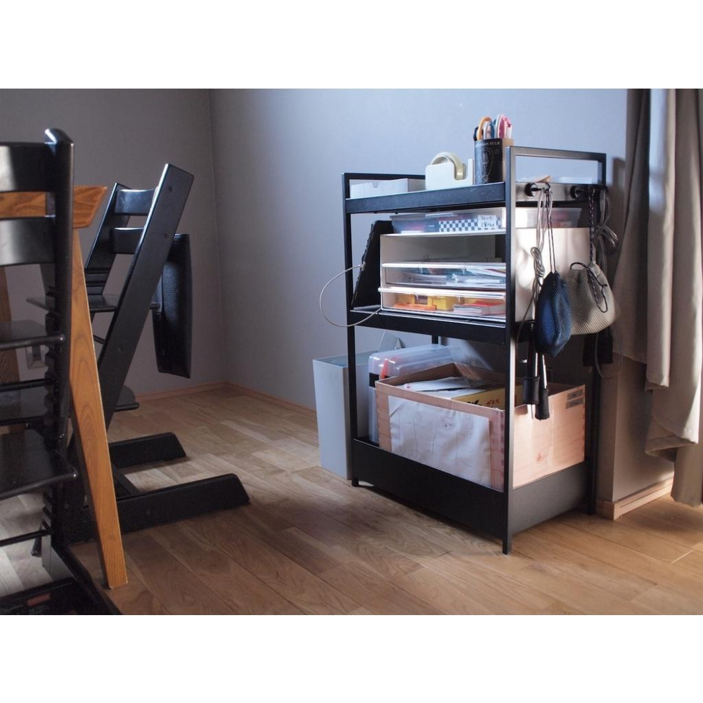 IKEA 當天出 NISSAFORS推車 鋼質推車 廚房收納 餐車 三層推車 美容美甲美髮 收納推車 網籃推車-細節圖4