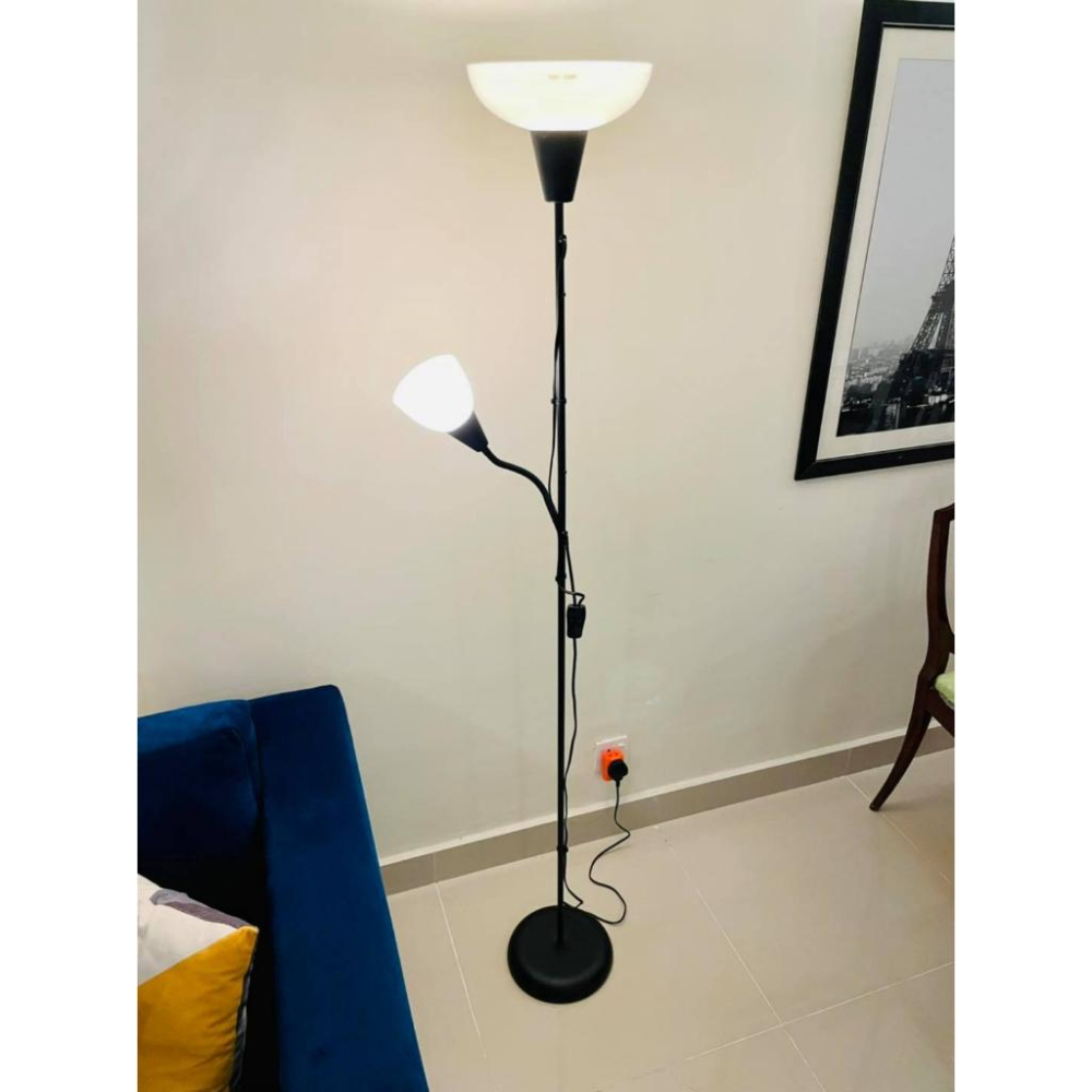 IKEA 附發票  TAGARP 上照燈/落地燈/北歐簡約/ 閱讀燈 /子母燈 雙燈泡 雙燈落地燈 氣氛燈 立燈-細節圖3