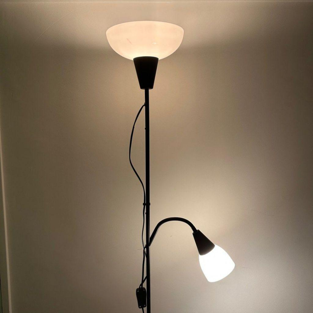 IKEA 附發票  TAGARP 上照燈/落地燈/北歐簡約/ 閱讀燈 /子母燈 雙燈泡 雙燈落地燈 氣氛燈 立燈-細節圖4