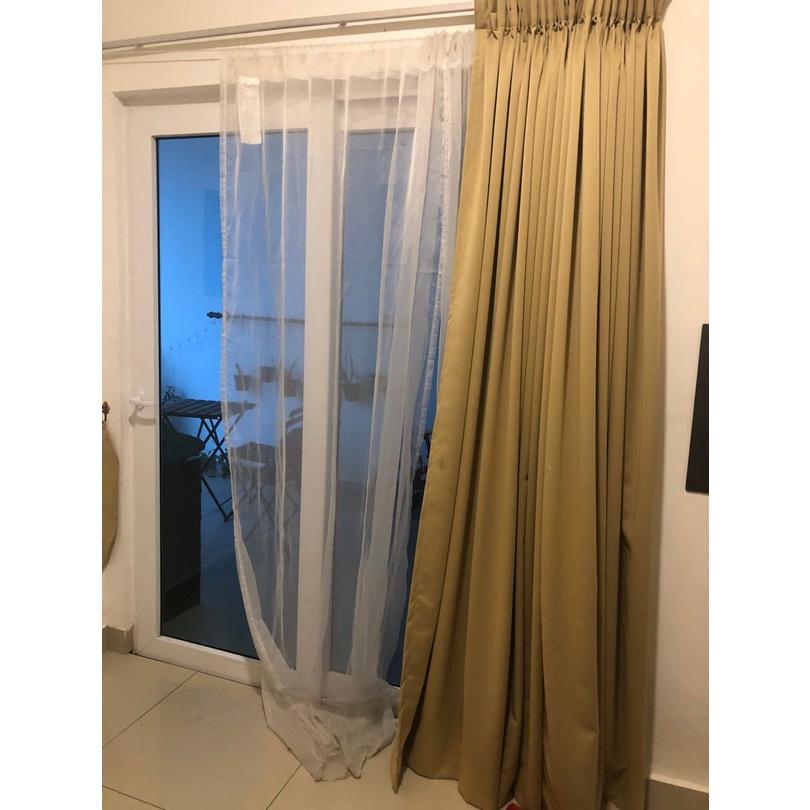 IKEA代購 窗簾 2件裝 可提供隱密性 半透光 透光營造舒適氛圍 白色透光窗簾 透光不透人 白色窗簾 紗簾-細節圖2