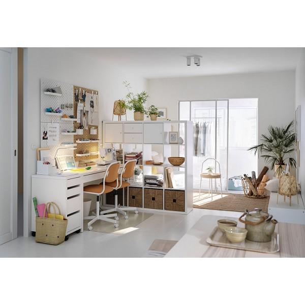 IKEA代購  附輪腳抽屜櫃  黑棕色/白色 A4紙張抽屜櫃-細節圖3