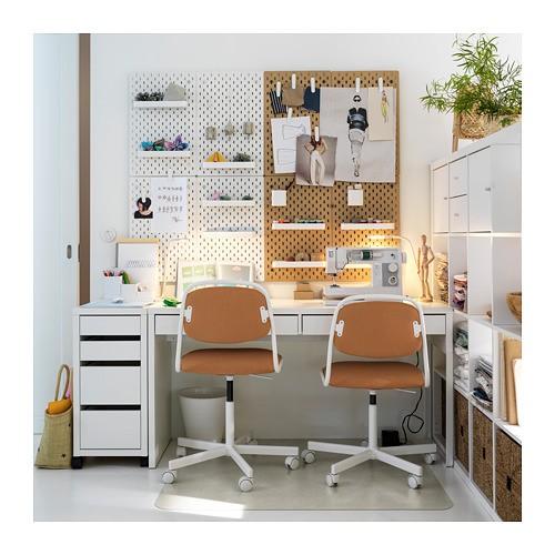 IKEA代購  附輪腳抽屜櫃  黑棕色/白色 A4紙張抽屜櫃-細節圖4