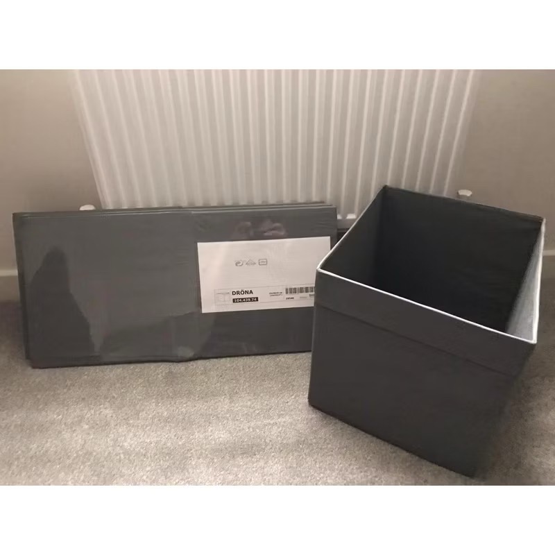 IKEA正品 DRONA收納盒 33X38X33公分 折疊收納 玩具收納 整理盒 SANDLÖPARE 布收納盒 收納盒-規格圖3