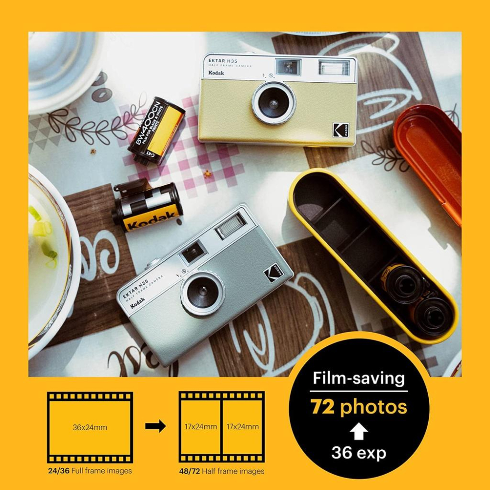 現貨馬上出 柯達 Kodak Ektar H35 半格菲林相機 底片相機 半格相機 LOMO 即可拍相機 內建閃光燈-細節圖2