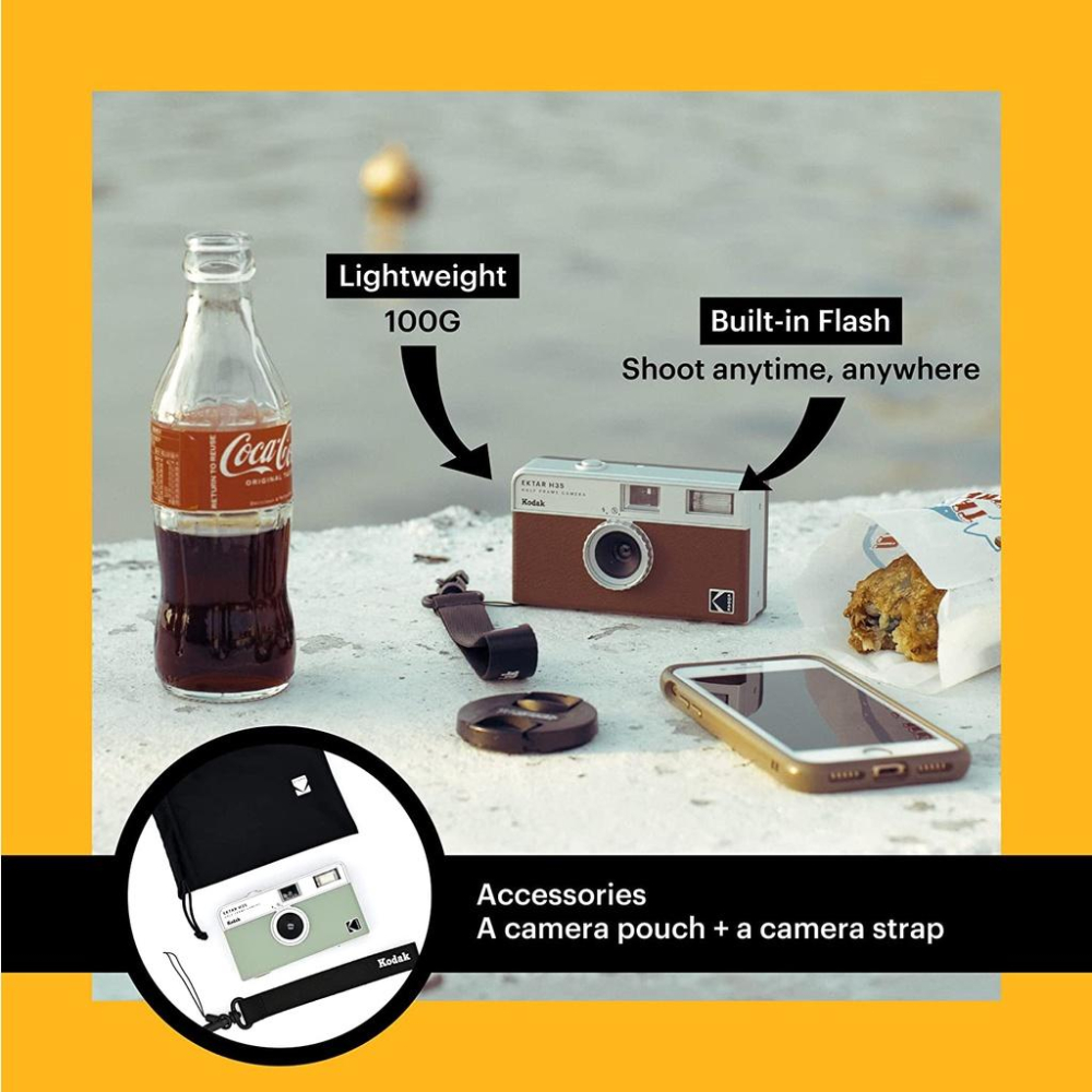 現貨馬上出 柯達 Kodak Ektar H35 半格菲林相機 底片相機 半格相機 LOMO 即可拍相機 內建閃光燈-細節圖7