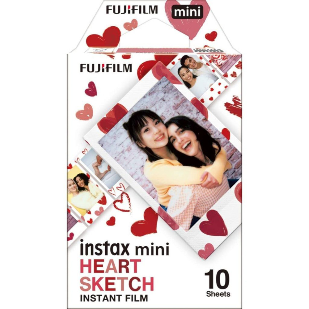 現貨馬上出 富士 instax mini HEART SKETCH 心型 愛心 拍立得底片 mini41 mini12-細節圖3