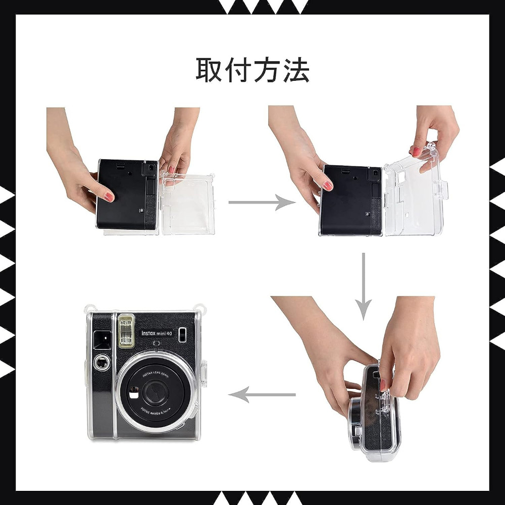 現貨馬上出 富士 FUJI Instax mini40 mini 40 相機包 附肩帶 復古包 透明殼 水晶殼-細節圖5
