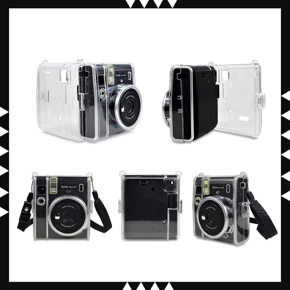 現貨馬上出 富士 FUJI Instax mini40 mini 40 相機包 附肩帶 復古包 透明殼 水晶殼-細節圖6