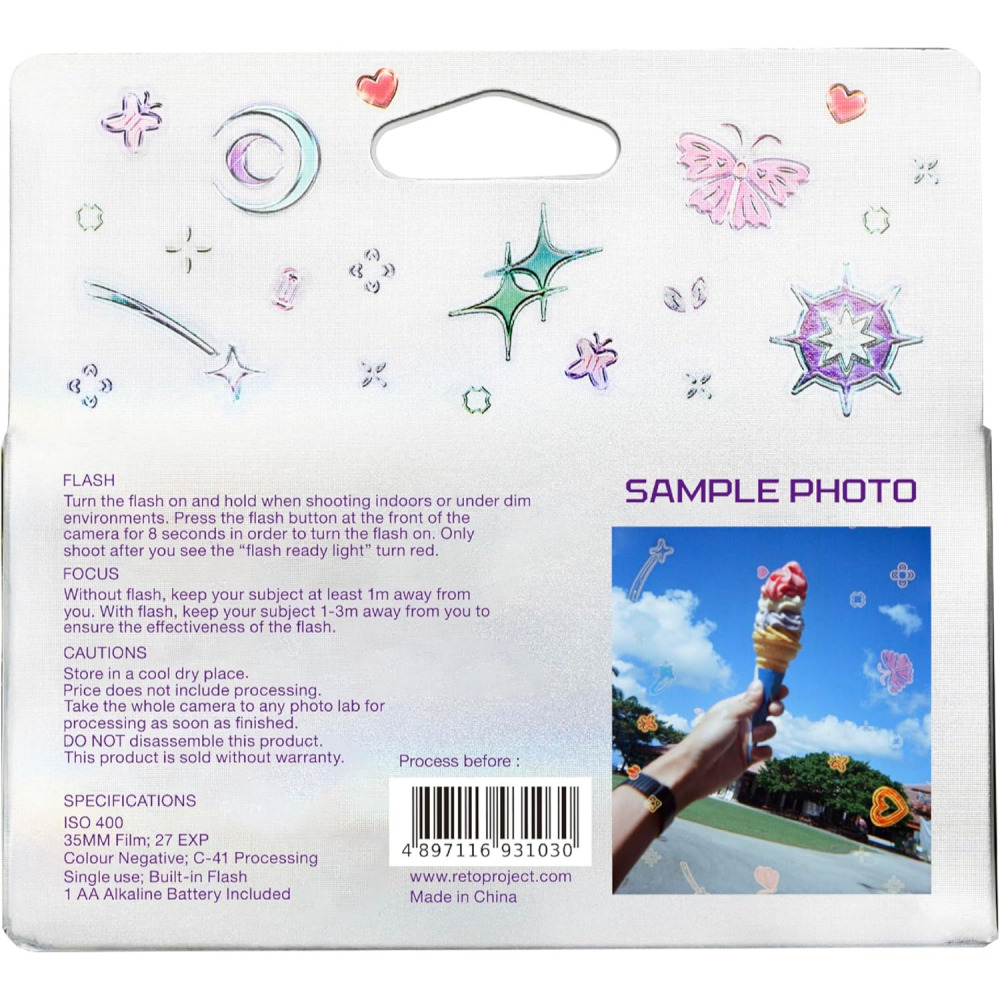 現貨馬上出 Bling Bling 即可拍 底片相機 一次性相機 Y2K 千禧風 復古 特效 交換禮物 27張 彩色底片-細節圖2