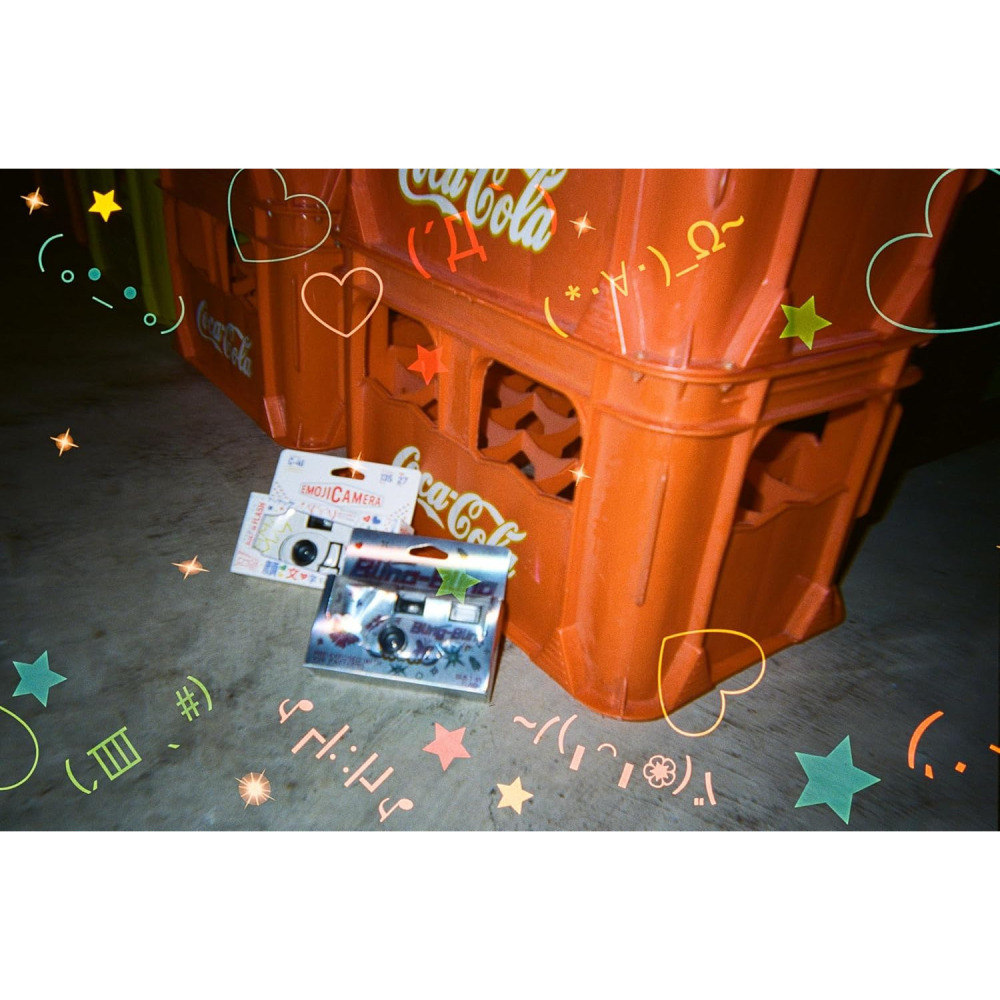 現貨馬上出 日本 Retocolor 顏文字 Emoji Disposable Film 一次性相機 27張 內含閃光-細節圖7