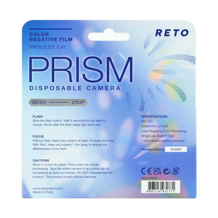 現貨馬上出 Retocolor Prism 400 一次性相機 拋棄式相機 底片相機 即可拍 Prism400 棱鏡膠卷-細節圖7