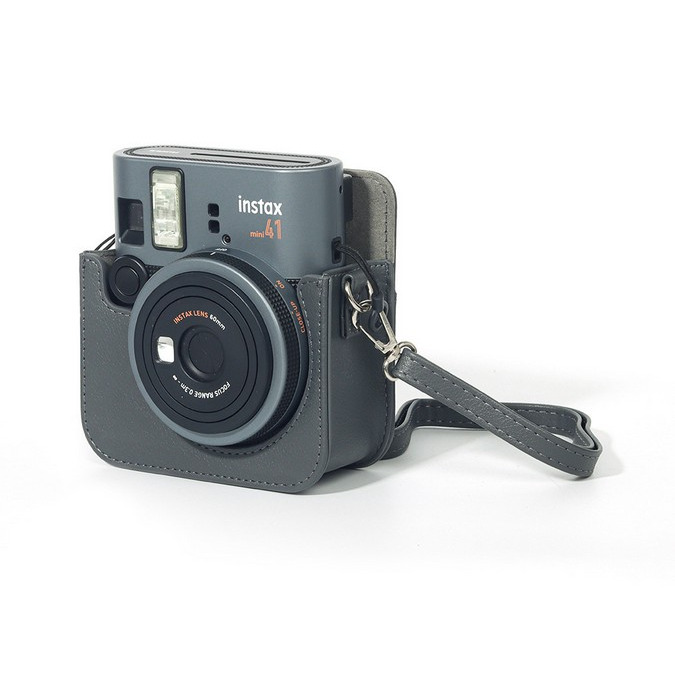 現貨馬上出 富士 FUJI Instax mini41 mini 41 相機包 附肩帶 復古包 透明殼 水晶殼 原廠皮套-細節圖7