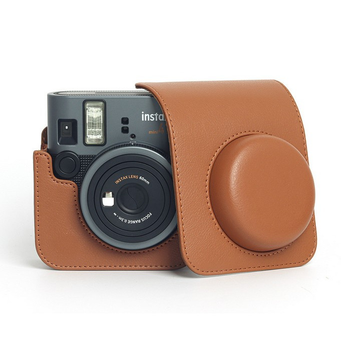 現貨馬上出 富士 FUJI Instax mini41 mini 41 相機包 附肩帶 復古包 透明殼 水晶殼 原廠皮套-細節圖3
