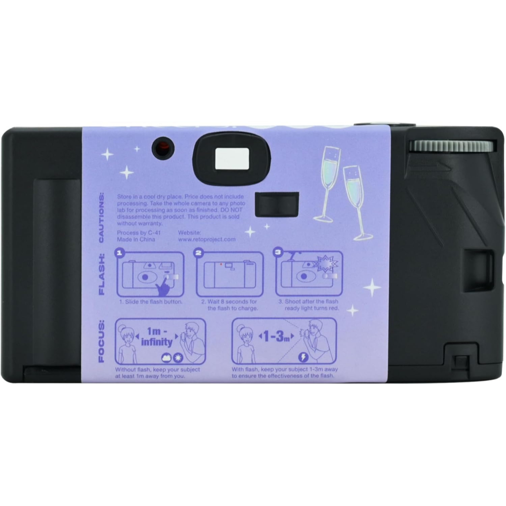 Retocolor Cheers 拋棄式底片相機 一次性相機 即可拍 27張 ISO 400 彩色負片 免對焦 內建閃光-細節圖3