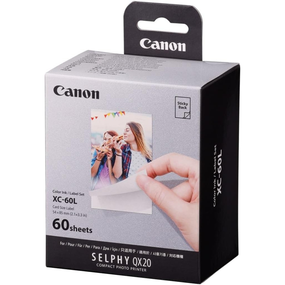 現貨馬上出 Canon XC-60L 標籤 相紙 60張 彩色墨盒 SELPHY SQUARE QX10 QX20-細節圖2