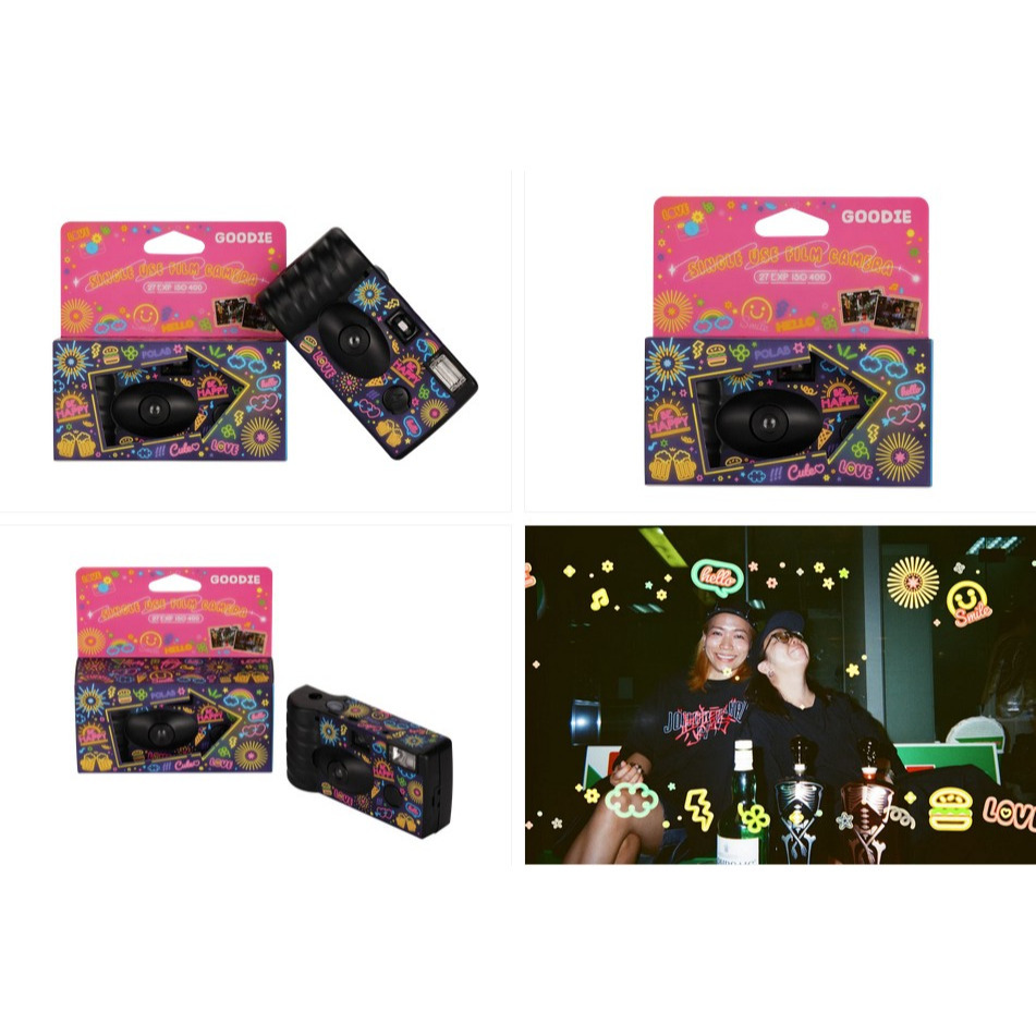 現貨馬上出 Goodie 特效 27張 一次性相機 底片相機 即可拍 底片 Neon Light party  霓虹燈版-細節圖3