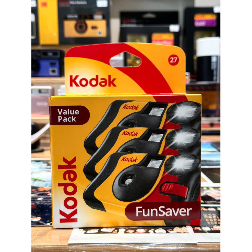 現貨馬上出 KODAK 柯達 FunSaver 一次性相機 底片相機 即可拍相機 菲林相機 27張底片 三入裝-細節圖5