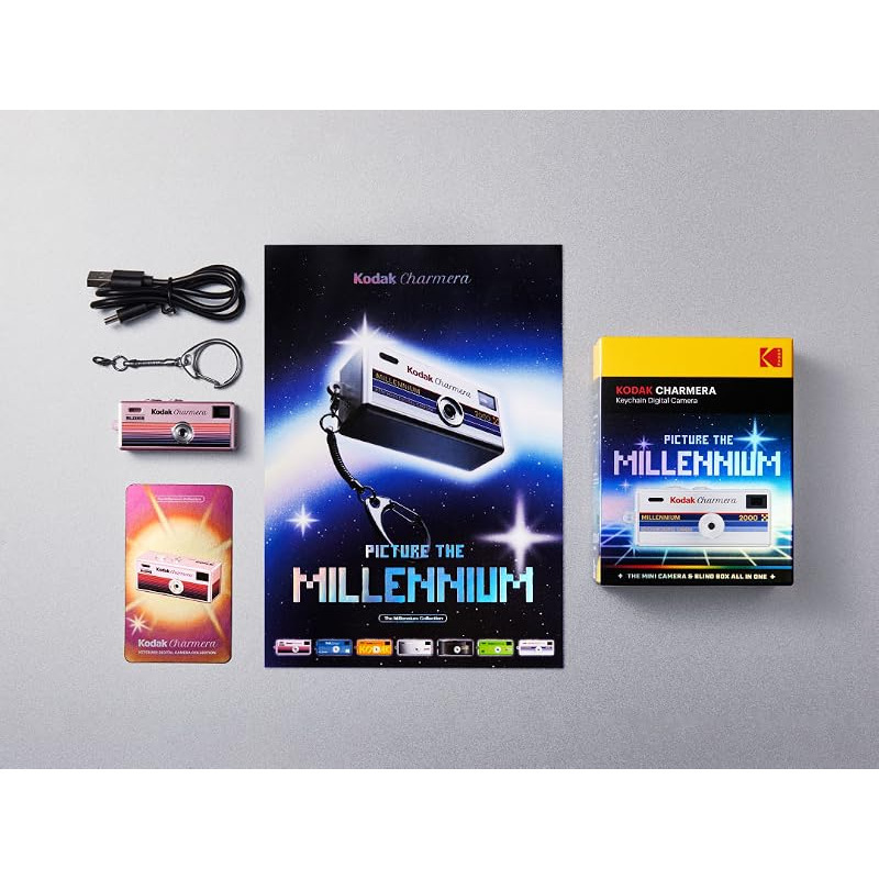 現貨馬上出 柯達 kodak Charmera millennium 鑰匙圈 相機 盲盒 千禧單盒裝 迷你相機 包包掛飾-細節圖2
