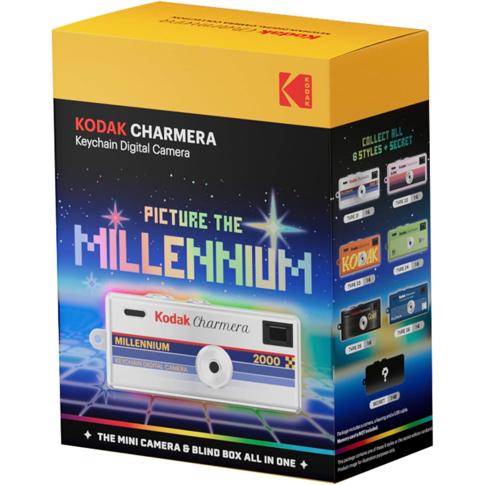 現貨馬上出 柯達 kodak Charmera millennium 鑰匙圈 相機 盲盒 千禧單盒裝 迷你相機 包包掛飾-細節圖7