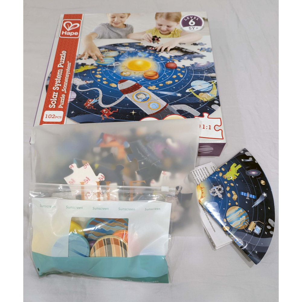 德國Hape 神秘的太空LED燈光拼圖(二手)-細節圖2