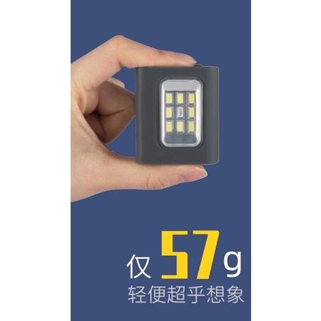 新款 LED磁吸背包燈方形 小夜燈 慢跑 戶外旅行夜燈 鋰電 自行車燈 維修照明-細節圖3