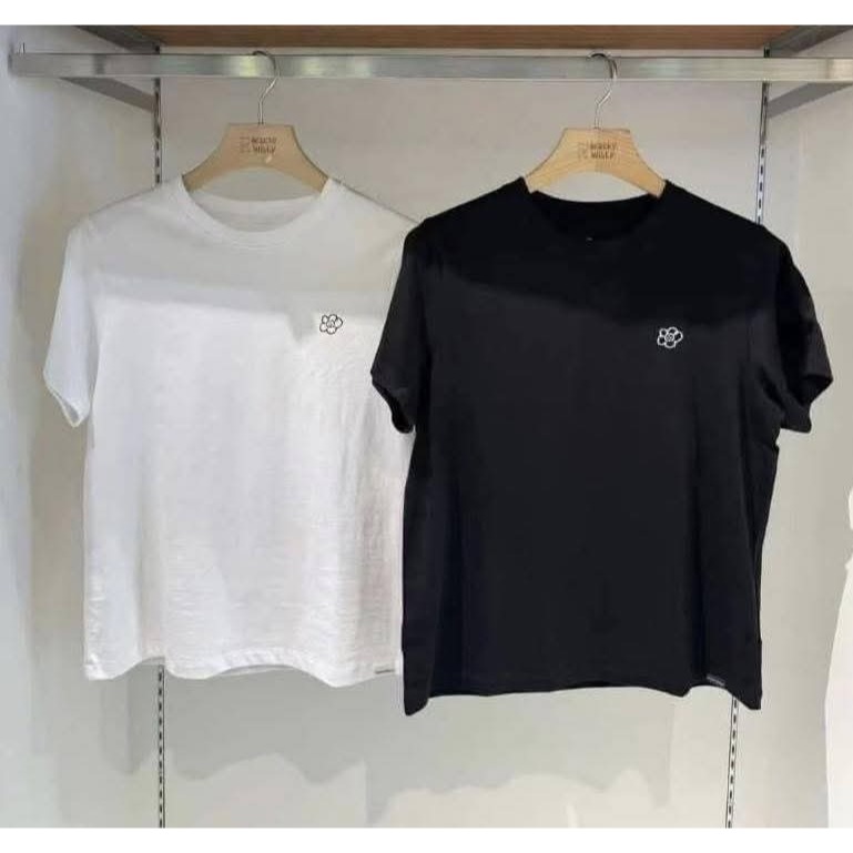 預購)🇰🇷韓國 Wacky Willy女款 小花笑臉短Tee兩件組，  🟡售價:1090-細節圖2