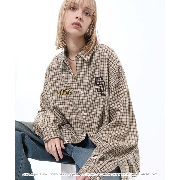 預購)🇯🇵日本mlb男女同款限時特價襯衫-細節圖5