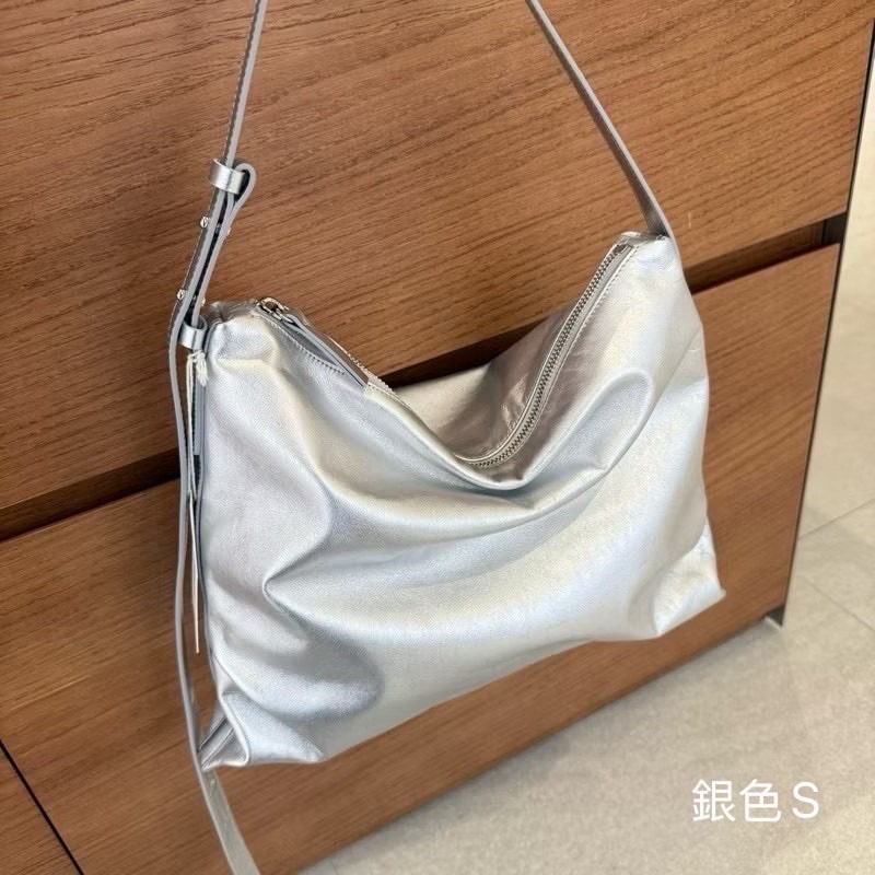 ✨ 🇰🇷Bucks&leather-2way拉鍊真皮慵懶垂墜包-規格圖1
