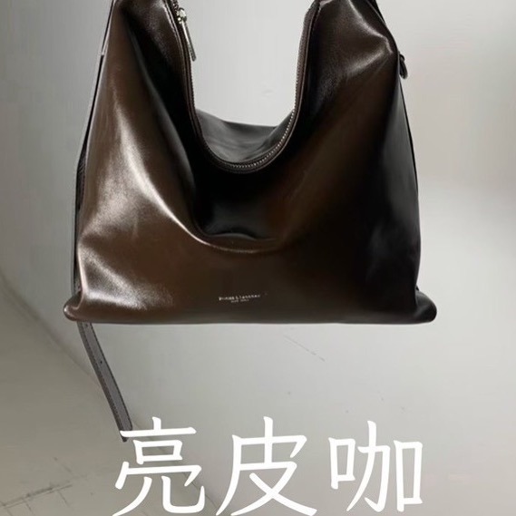 ✨(現貨麂皮棕)正韓🇰🇷Bucks&leather有底部拉鍊真皮慵懶垂墜包-規格圖9