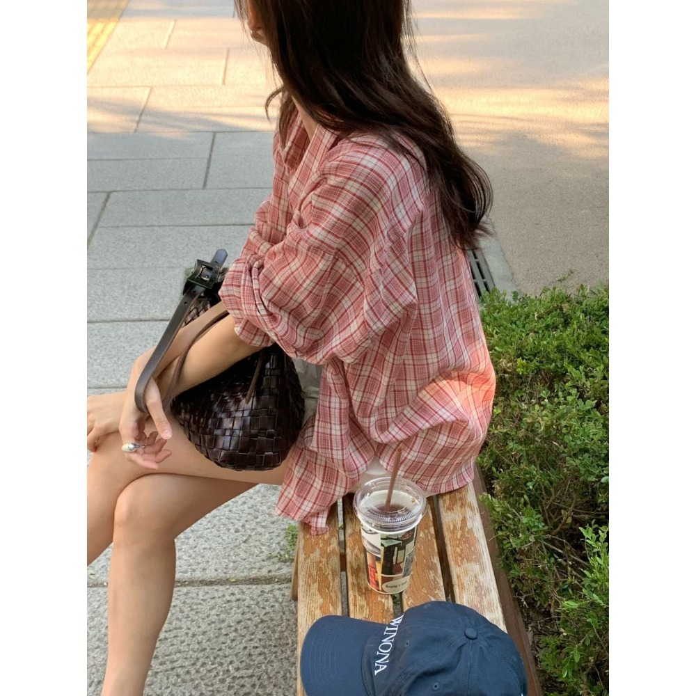 ＞夏日不易皺＜格紋襯衫3色-細節圖4