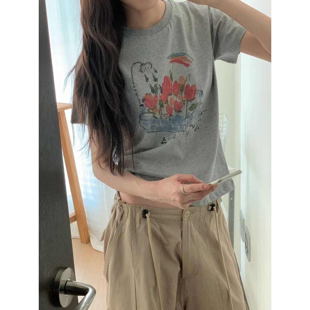 ＞手繪鬱金香＜版型正常短袖2色-規格圖7