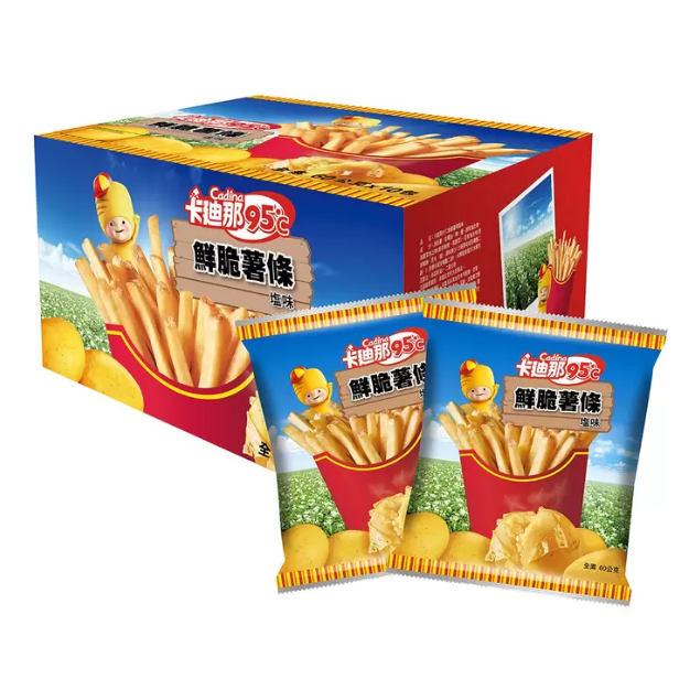 【啾來買🍊好市多代購🍊】卡廸那95℃ 鮮脆薯條鹽味60公克×10入-細節圖3