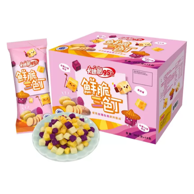 【啾來買🍊好市多代購🍊】卡迪那95℃鮮脆三色丁38公克×16包-細節圖2