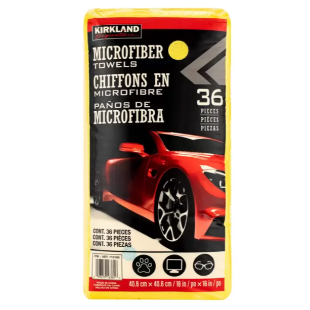 【啾來買🍊好市多代購🍊】科克蘭黃色超細纖維擦拭布36入-細節圖2